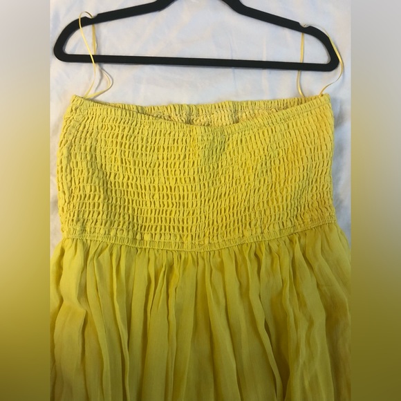 CUTE YELLOW TUBE TOP CHIFFON JUMPSUIT SIZE 2X - Picture 8 of 12
